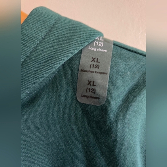 NWT! GAP, Gap Logo Hooded Sweatshirt, Forest Green/Navy, Size XL - Picture 6 of 7